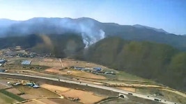 군위 산불 1시간 만에 진화…산림 0.2ha 소실 | 연합뉴스
