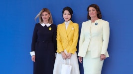 김건희 여사, 나토 배우자 행사서 우크라 젤렌스카와 재회 | 연합뉴스