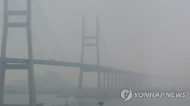 <카메라뉴스> 서해대교 한때 가시거리 150ｍ…거북이 운행 | 연합뉴스