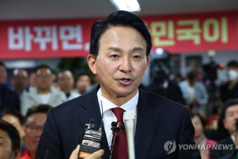 인사말 하는 원희룡 후보 | 연합뉴스