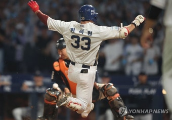 프로야구 삼성, 10년 만에 7연승…김태훈 8회 역전 투런포(종합) | 연합뉴스