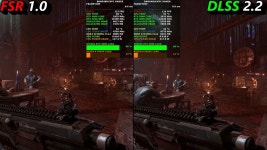 AMD FSR과 NVIDIA DLSS 비교는 Necromunda Hired Gun의 4K 해상도에서 비슷한 품질과 성능을 보여줍니다. > 하드웨어 뉴스... 