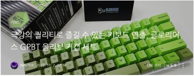 극강의 퀄리티로 즐길 수 있는 키보드 연출, 글로리어스 GPBT 올리브... 즐길 수 있는 키보드 연출, 글로리어스 GPBT 올리브 키캡 세트
