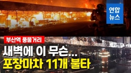 [영상] 새벽에 웬 날벼락…부산역 풍물거리 포장마차 11개 모두 불타 | 연합뉴스