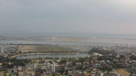 연수구 청량산에서 바라 본 송도국제도시와 인천대교 - 인천/경기지역 갤러리