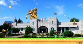 탑리역 배경에 슈퍼마리오를 합성해 넣어봤다능.... - 철도(지하철) 갤러리