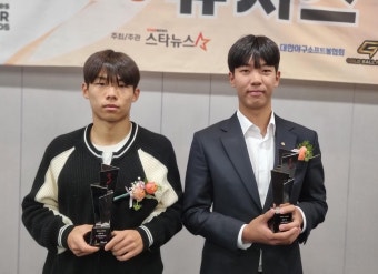 야구 황준서·축구 손승민, 2023 퓨처스 스타대상 수상 | 연합뉴스