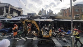동작구 흑석시장 이불가게 화재…2명 부상 | 연합뉴스