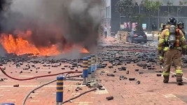 부산 마트서 부탄가스 수백개 폭발…주변 폭격 맞은 듯 변해 | 연합뉴스