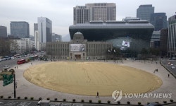 새 잔디 심을 시청광장 | 연합뉴스