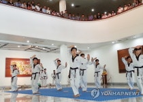 태권도 국가대표시범단, 유엔에스캅 시범 | 연합뉴스