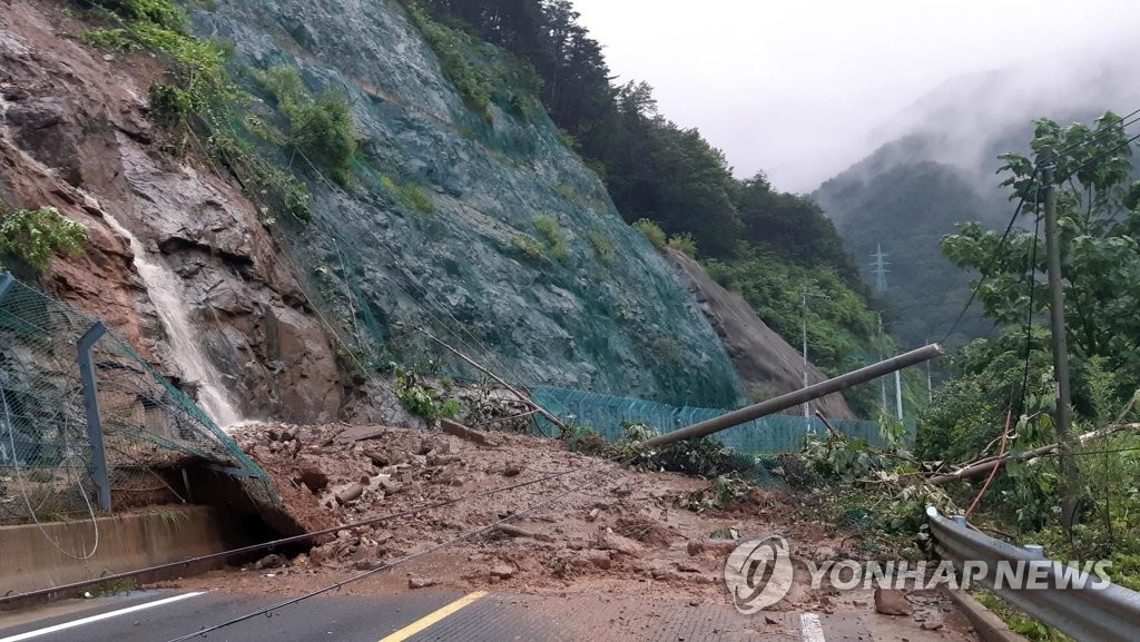 경남 산청 극한 호우로 소 축사 침수, 진주까지 떠내려온 소 구조됐다