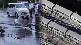 일본 수도권서 10여 년 만의 강진…30여 명 부상·열차 탈선 | 연합뉴스