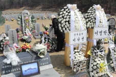 대전현충원에 이명박 화환 | 연합뉴스