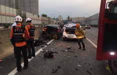 호남고속도로 광주 문흥JC서 4중 추돌사고 | 연합뉴스