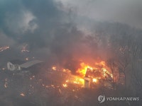 물 뿌리고, 유물 긴급 이송까지…산불에 문화유산 안전 비상 | 연합뉴스