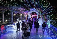 광안리의 또 다른 명물…부산 민락수변공원 밀락 루체 페스타 | 연합뉴스