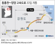 수도권∼동해안 90분대 시대…동서고속도로 30일 개통 | 연합뉴스