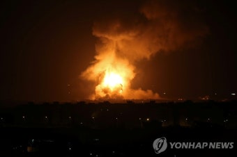 이스라엘군 공습 받은 가자지구 | 연합뉴스