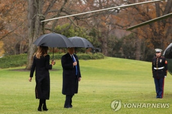 나토 정상회의 참석차 백악관 떠나는 트럼프 대통령 | 연합뉴스