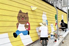 영월 주천초교 앞 아름다운 벽화 보러오세요 | 연합뉴스