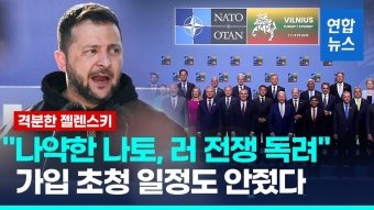[영상] 우크라 가입초청 일정도 제시 못한 나토…젤렌스키 반발 | 연합뉴스