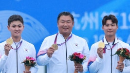 남자 양궁 리커브 단체전 우승…13년 만의 금메달 | 연합뉴스