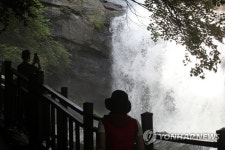 무더위 잊게하는 수락폭포 | 연합뉴스