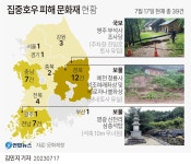 [그래픽] 집중호우 피해 문화재 현황 | 연합뉴스