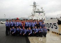 30년간 남해바다 수호한 통영해경 1005함 퇴역 | 연합뉴스