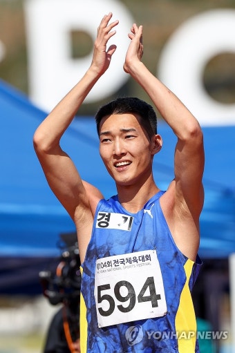 [전국체전] 높이뛰기 우상혁, 2ｍ32로 8번째 우승 달성…한국신은 실패 | 연합뉴스