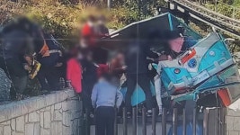 경남 통영 욕지도 모노레일 탈선…탑승자 8명 부상 | 연합뉴스