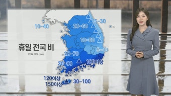 [날씨] 휴일 전국 돌풍 동반 많은 비…주 후반까지 길게 이어져 | 연합뉴스