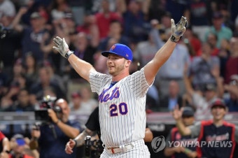 MLB 메츠 알론소 '홈런 더비' 우승 세리머니 | 연합뉴스