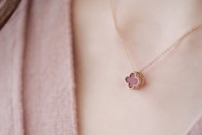 에이블리 (14K GOLD) 네잎크로버 양면 펜던트