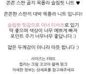 에이블리 쫀쫀 스판 골지 목폴라 슬림핏 니트
