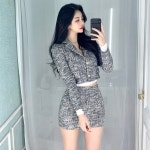 쏠바비 [최저가/초고퀄] 샤샤 럭셔리 글램 트위드 투피스