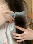 뮤르헤어 | 오브앤베리 뮤르 고급 셀룰로오스 웨이브 자개 패턴 헤어빗 머리빗 (4 color)