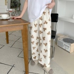 잠옷맛집 [당일출고🚀]부드러운 극세사 곰돌이 수면 잠옷바지