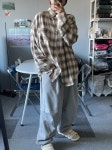 클로원 (2COLOR) 아카이브 체크셔츠