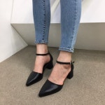 코코로마켓 [당일배송/국산수제] 5cm,7cm 스틸레토 사이드 오픈 메리제인 펌프스 미들힐 225mm~255mm