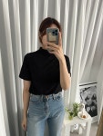 라모드앤제이 [5color,컬러리뉴얼] 모아나 반목넥 니트 반팔 티셔츠 터틀넥 목폴라 여리여리핏 스판함유