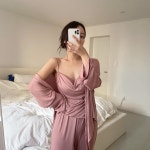 슈룸 핑크 부들 홈웨어 잠옷 4pcs세트