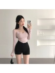 멜팅블루 [착붙핏/들뜸NO]제나 쫀쫀 스판 하이웨스트 숏팬츠 반바지(아이/베이지/핑크/블루/블랙)