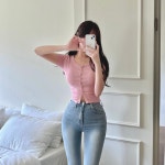 블러핏 2만장돌파💗 [ MADE: 자체제작 ] 페인팅 워싱 연청 롱 부츠컷 하이웨스트 데님 블러핏 2만장돌파💗  [ MADE: 자체제작 ] 페인팅 워싱... 