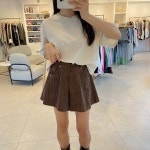 리유리유 오버핏 허그독 피치기모 반팔티 2color