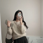 몽그라미 [울10/4color] 푸들 뽀글 루즈핏 라운드 울 니트