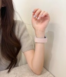 에크린 [New컬러💝]애플워치 스트랩 마그네틱 마시멜로우 밴드 가죽 메탈 실리콘 밀레니즈 케이스 선물 9 8 7 6 SE 2 호환 울트라 38 40... 