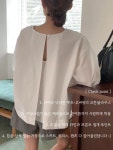라모드앤제이 베르가모 코튼블라우스 오버핏 루즈핏 롤업 반팔BL - 3color