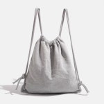 테디보틀 ❗키링증정/최저가❗레일리 그레이 면 데일리 패딩리본 짐색 백팩 스트링백 복조리가방 여름가방 수납력 키치 발레코어